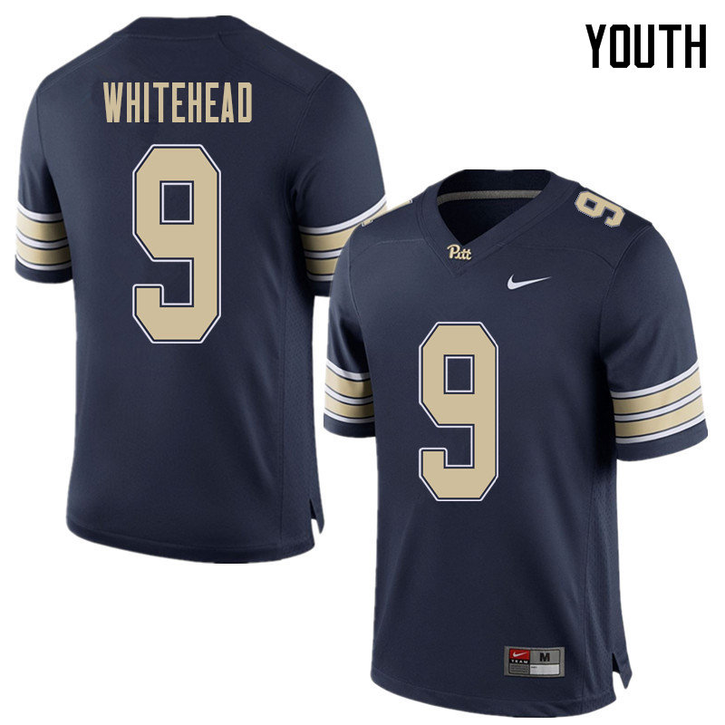 Youth #9 Jordan Whitehead Pittsburgh Panthers College Football Jerseys Sale-Home Blue